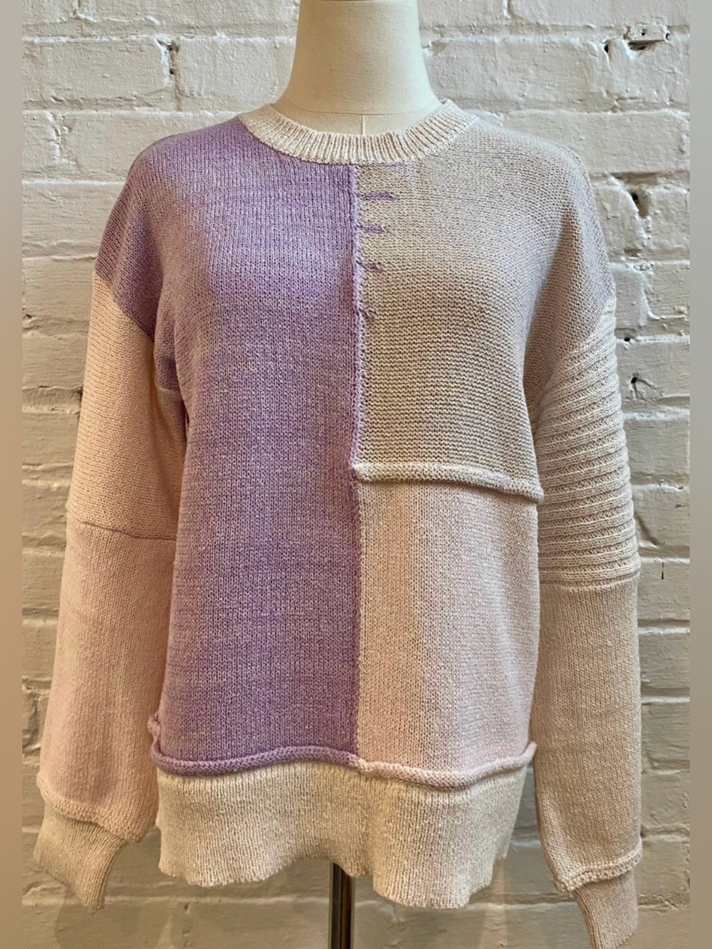 NWT - Mystree Colour Block Pullover in Lilac Combo